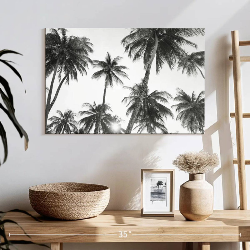 Harnek Tropical In Black And White, 16" H x 24" W