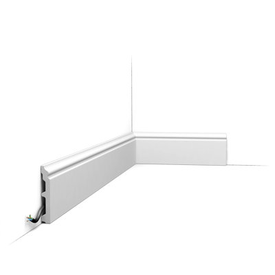 Plastic 4.000'' W x 78.75'' L Wall Base in Primed White