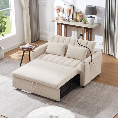 Canapé-lit convertible 55,9 po avec trois ports USB