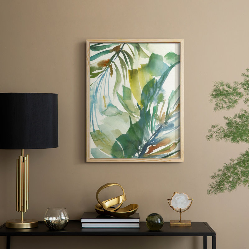 «Paradise Memory II», reproduction encadrée - bois massif, H 21 po x l 17 po, Naturel