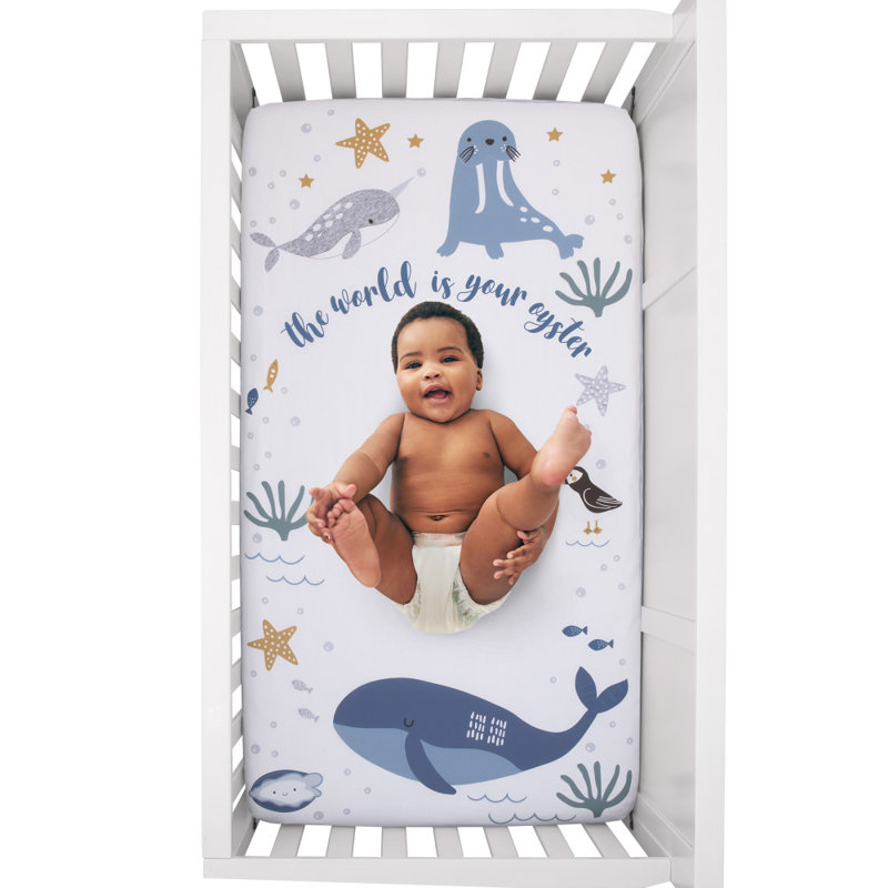 Michigan Animals 1 - Piece Standard Crib Fitted Sheet