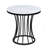 3Pc Modern Cocktail Group Set Coffee Table End Table Luxurious Faux Marble Top Cage-Like Base Wooden Living Room Furniture