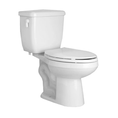 1.6 GPF Elongated Two-Piece Toilet (Seat Not Included) -  Proflo, PFADC410WH