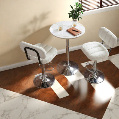 Ensembles de table de salle à manger compacts (doivent inclure à la fois la table et la chaise), maison moderne en métal marbré