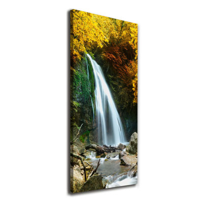 Waterfall In The Forest - Wrapped Canvas Print