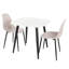 Aspen 3-Piece Dining Set - Compact Square Table & 2 Curved Plastic Chairs-1369194872-1369194855
