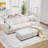 120.47'' Wide Modern Corduroy Sectional Sofa With Ottomans And Two Pillows-644180384