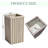 20 In. H X 10 In. W Square Aluminium Planter Pot-1787716033