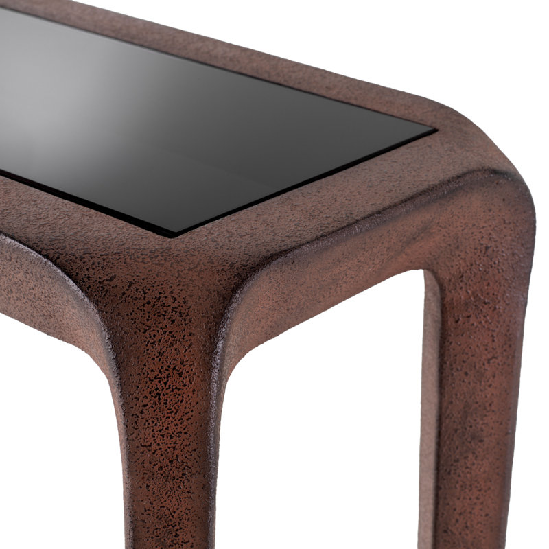 Quentin 41.93'' W Glass Console Table