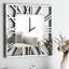 Large Glass Wall Clock Silver Accent Clock-1030120552