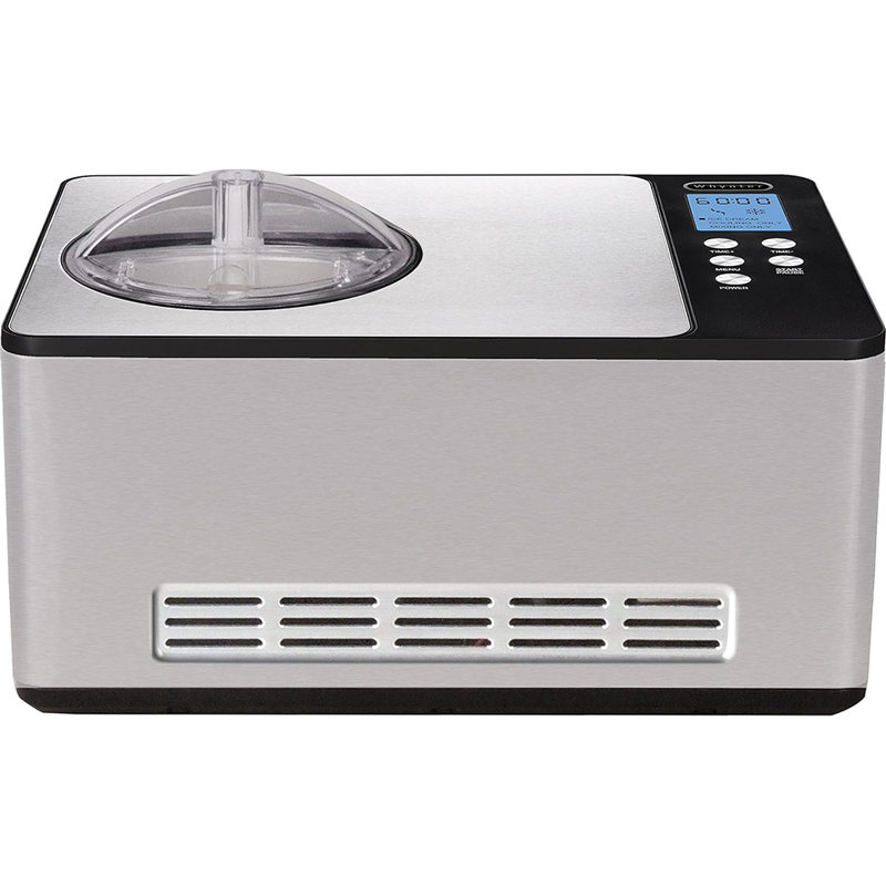 Stainless Steel 2.1 Quart Automatic Ice Cream Maker with LCD Display