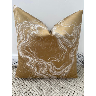Abstract Navy Square Throw Pillow Cover