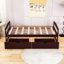 Lit plateforme simple avec rangement et tiroirs-564685113