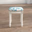 Tabouret de coiffeuse en bois massif Philomene-1264674623