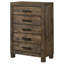 Commode de chambre 5 tiroirs Bren