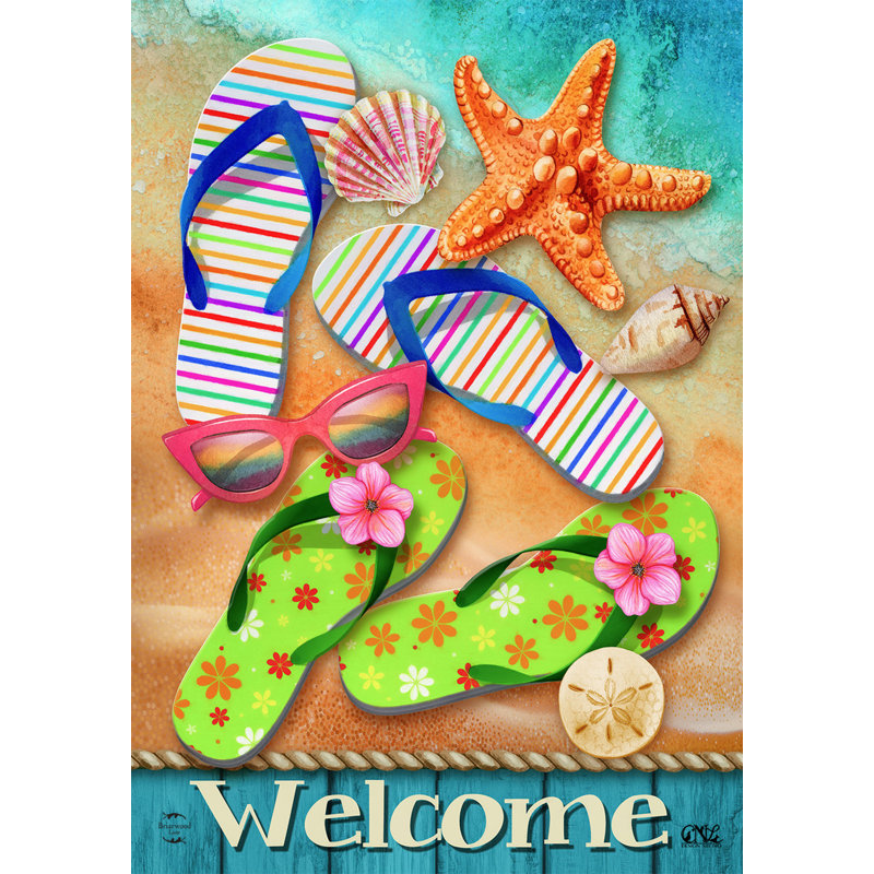 Drapeau de jardin Surfside Flip Flops