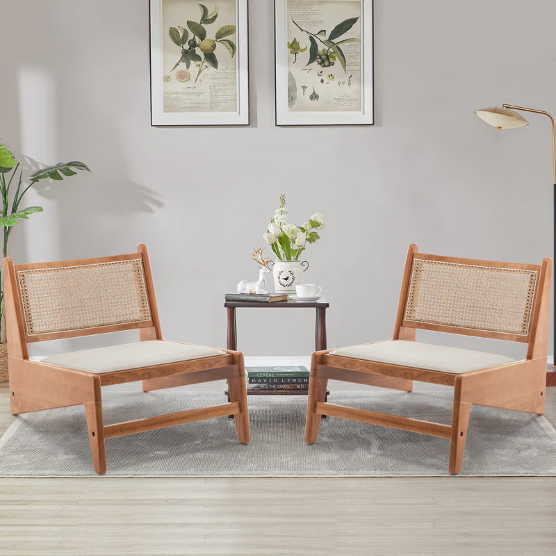 Chaise d'appoint Landreth, Similicuir beige