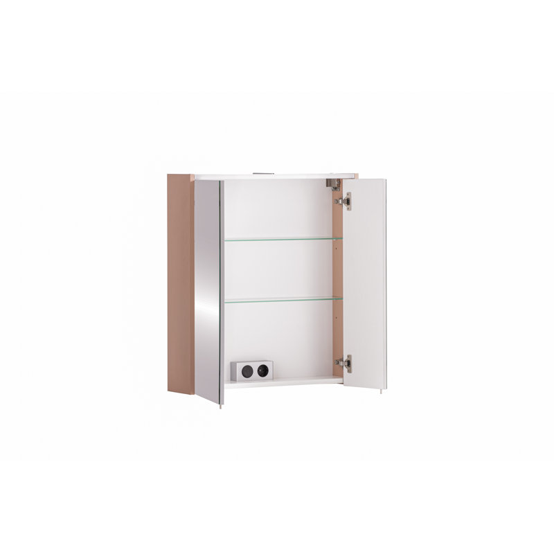 Bruckner 63.5mm W 72.4mm H Recessed Framed Medicine Cabinet Mirror Adjustable