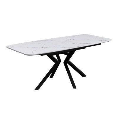 Extendable Metal Base Dining Table