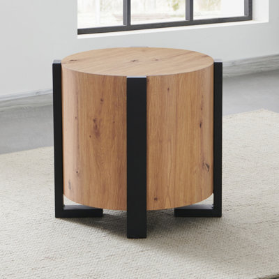 Table de bout ronde en bois 24 po Amil