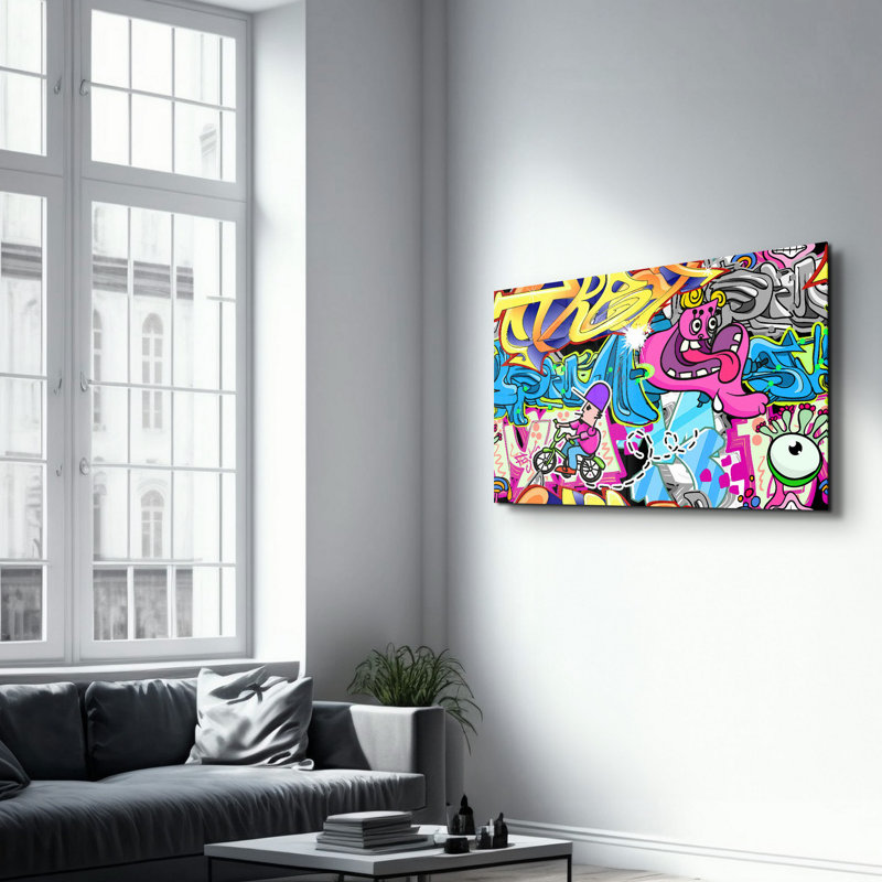 Élégante peinture murale en verre trempé de 13,8 po x 21,7 po | 100% verre trempé, épaisseur: 0,16 pouce | Imprimé UV pour des couleurs éclatantes | Parfait pour la décoration intérieure, le salon et les espaces de bureau