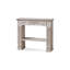 Foyer autoportant en bois massif beige