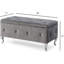 1pc Glam 38 Es Banc de rangement avec repose-pieds capitonné-266829364