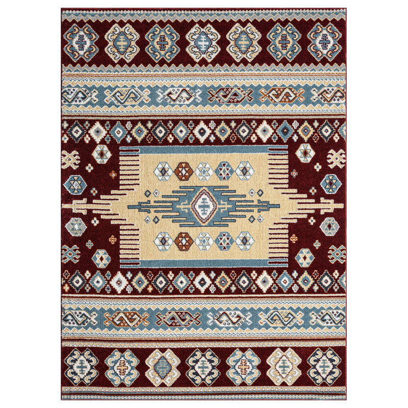 Tapis bourgogne Afsana Denali, Rectangle 7 pi 10 po x 10 pi 6 po