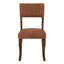 Chaises d'appoint de salle à manger rembourrées modernes en chenille rouille, de 2, couleur brune, structure contemporaine 2 pour la salle à manger, finition bois