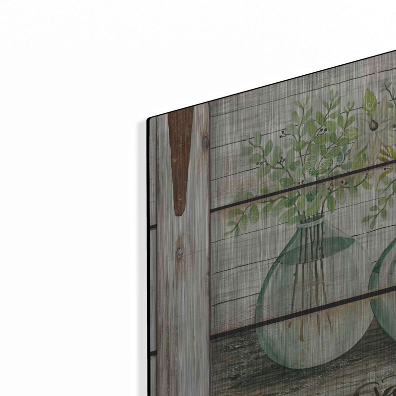 «Eucalyptus - Gather» par Cindy Jacobs, art mural en métal, 24 po x 16 po, H 16 po x l 24 po