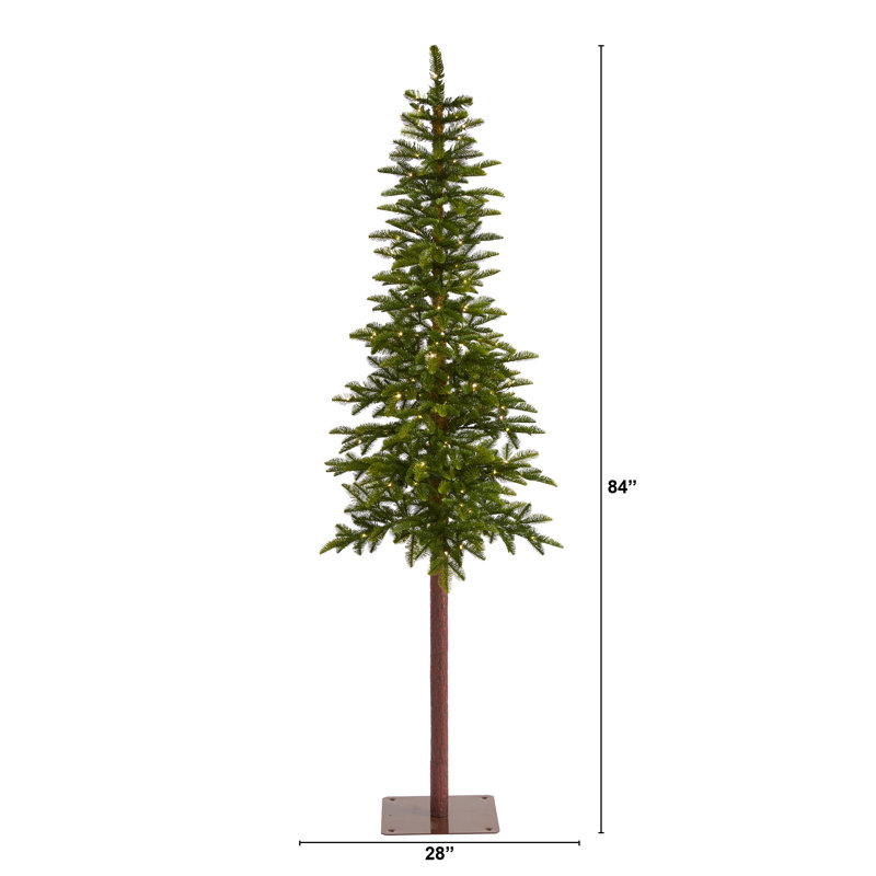Lighted Artificial Christmas Tree, 7' H