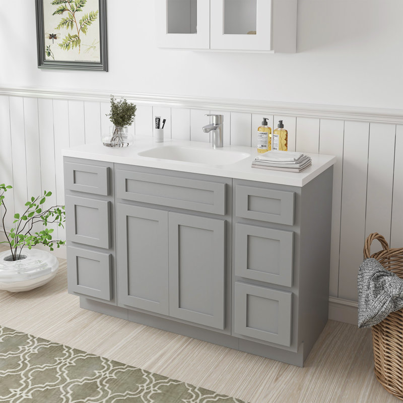 48'' Single Bathroom Vanity Base Only, Gray