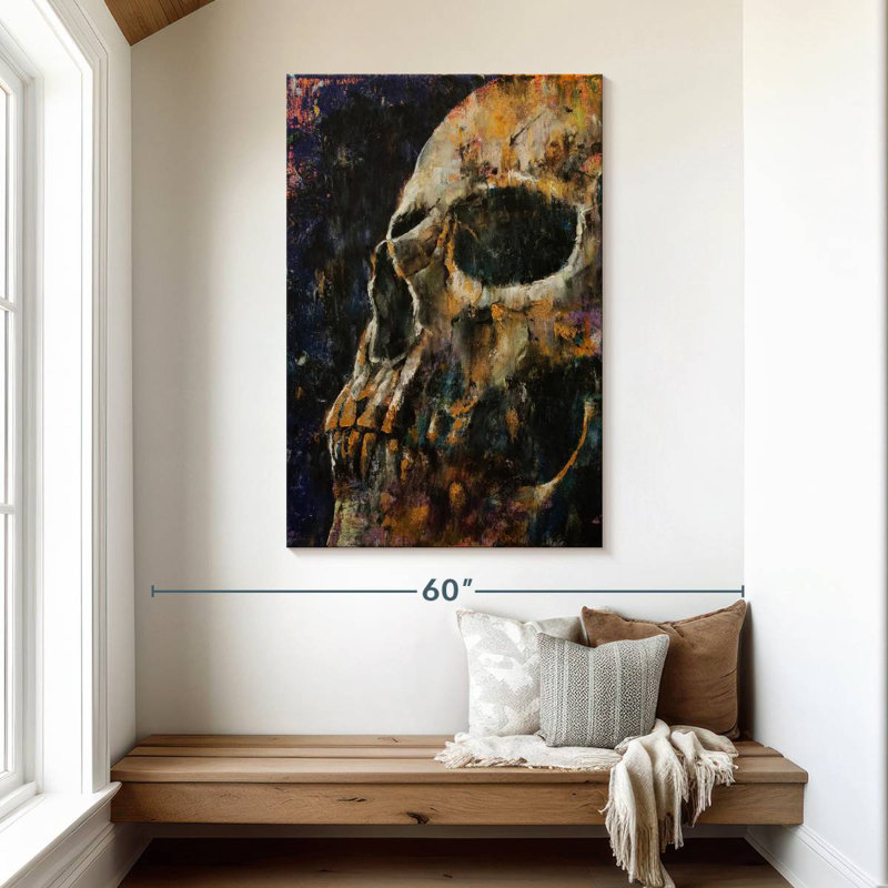 Hitzel Gold Skull, 48" H x 32" W