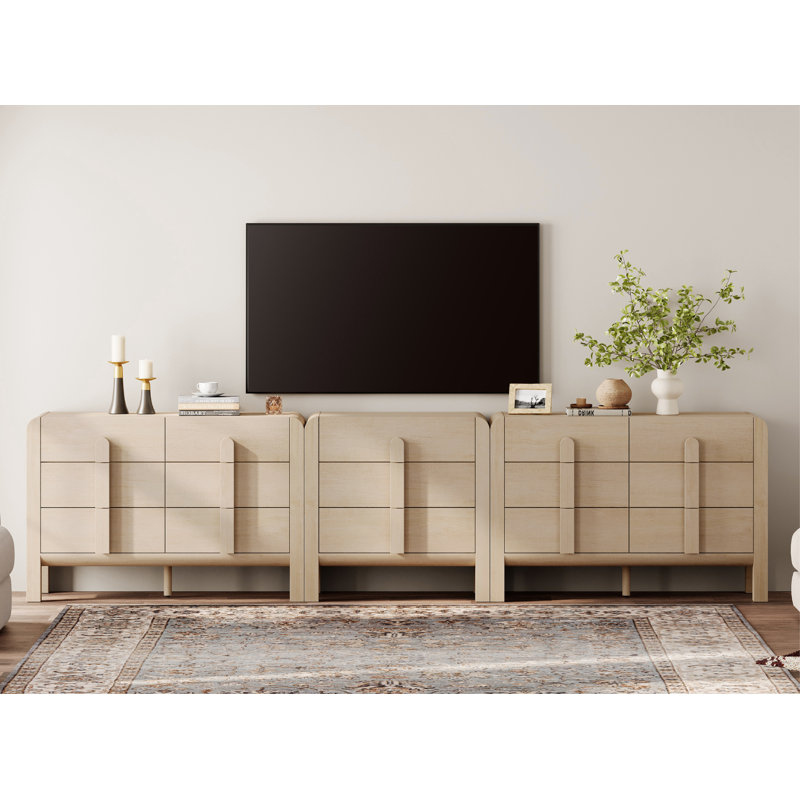 Adora Modern Dresser TV Stand For Tvs Up To 120 Inch, 3-In-1 Wood Media Console Table With 15 Drawers, Mid Century Entertainment Center With Storage For Living Room Bedroom