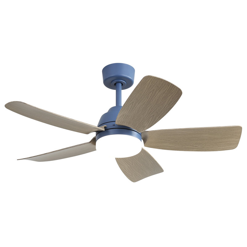 42 Inch Ceiling Fans With LED Light 22W And Remote Control 5 ABS Fan Blades For Bedroom