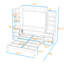 Lit escamotable avec tiroirs et tablettes de rangement cachés-129506614-129506611
