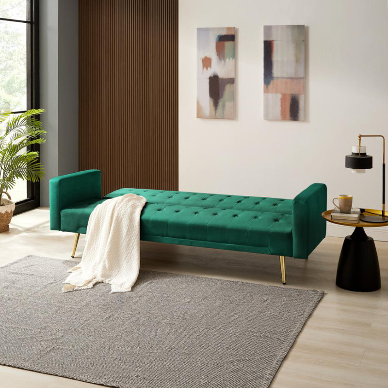 Kangley 3 Seater Sleeper, Gold, Green