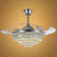 Ventilateur de plafond 42 po à 4 pales en cristal DEL 42 po avec télécommande et ensemble d'éclairage Dwayne-James