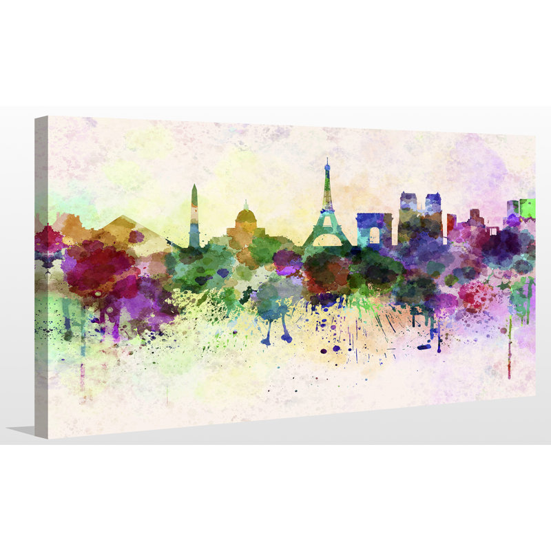 « paris », reproduction d’art sur toile tendue, H 18 po x l 30 po x P 1 po