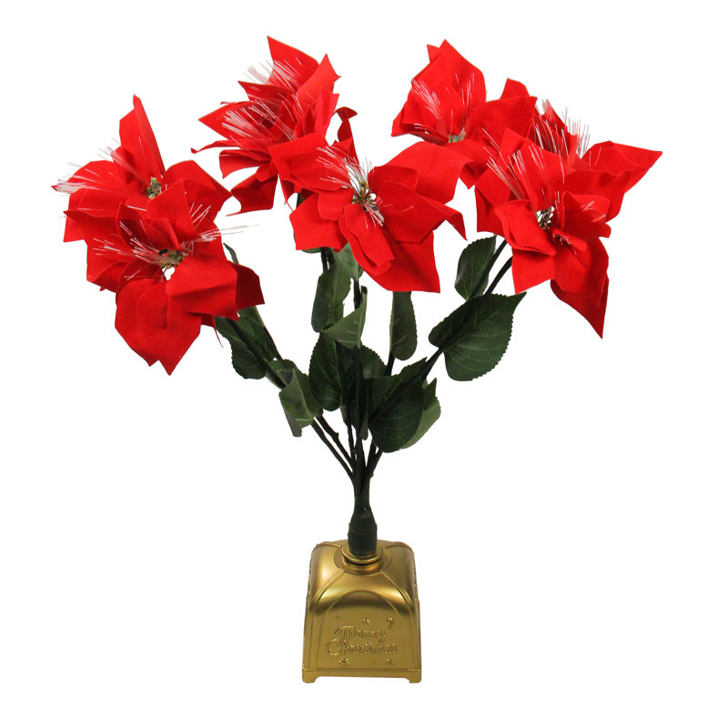 Plante de Noël artificielle pré-éclairée 20 po, Rouge