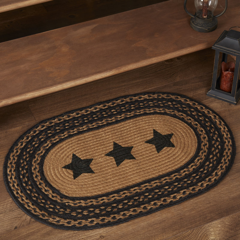 Tapis en jute Farmhouse, Ovale 1 pi 8 po x 2 pi 6 po