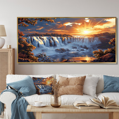 Lever de soleil sur les chutes d'Iguazu en Argentine II - Art mural dans la jungle, salon