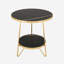 Table de bout ronde à 2 niveaux