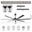 Ventilateur de plafond 7 pales avec lumière DEL-402821711-413218081