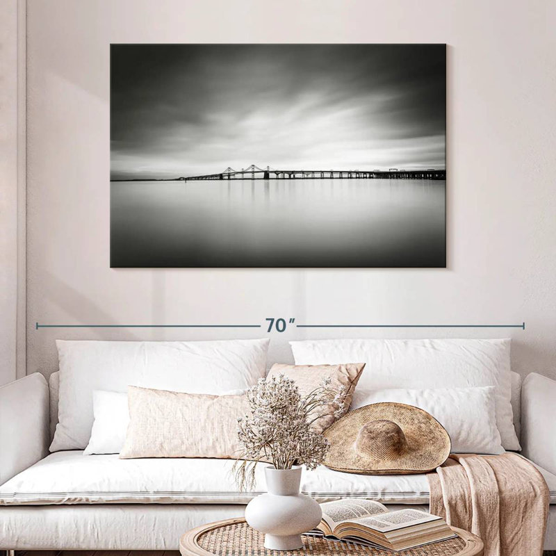 Chesapeake Bay Bridge BW, H 32 po x l 48 po