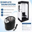 Tente de sauna à vapeur à domicile – Ensemble de spa pliable intérieur avec vaporisateur, télécommande, 9 niveaux et chaise