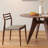 Nut-brown Round Solid Wood Dining Table-1942603030