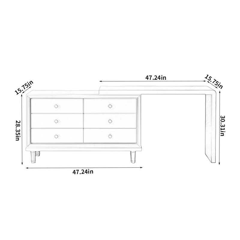 Simple Solid Wood Dresser