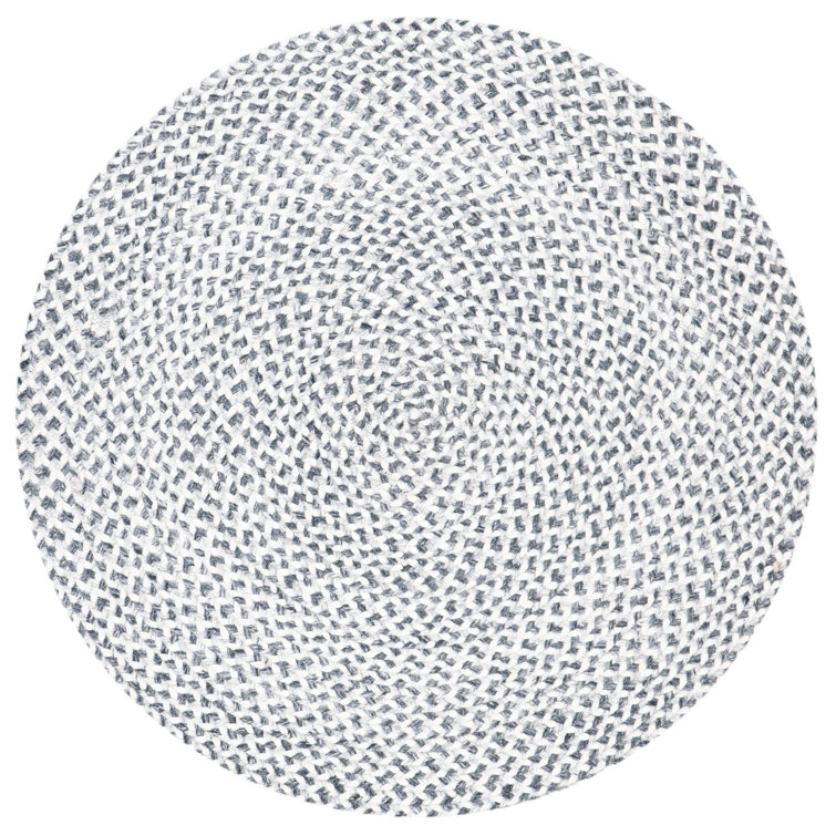 Round Waltrip Abstract Handmade Silver/Grey Area Rug