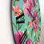 Fuchia fleurs sur vert VIntage - Horloge murale traditionnelle-60186686